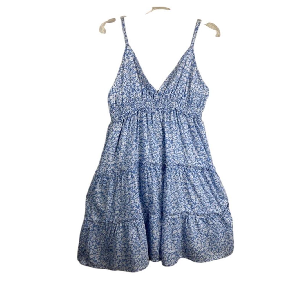 Altar'd State-Light Blue Floral Mini Dress "Aubrey" W/Adj. Straps.  NWOTS
